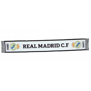 Bufanda ORIGINAL Real Madrid Bufanda Oficial Blanca REAL MADRID CF ENVIO 24H - Imagen 1 de 1