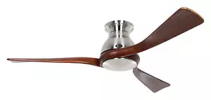 Energy saving Ceiling Fan with Remote Control Eco Regento Chrome Walnut 140 CM - Picture 1 of 5