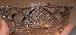 American Brilliant Cut Glass Dish- 6 inches x 4 inches - Picture 1 of 12