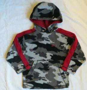 TCP The Childrens Place Camo Gray Red Hoodie Fleece Pullover Jacket Boys XS 4  - Picture 1 of 2