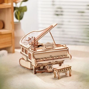 ROKR Magic Piano Mechanical Music Box 3D Wooden Puzzle Toys Gifts for Kids Teens - Picture 1 of 16