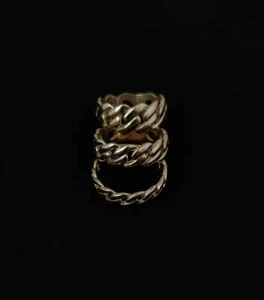 10k Real Yellow Gold 5.5mm,7.5mm,9.5mm Miami Cuban Chain Ring ,10.5 Us, Real 10K - Picture 1 of 8