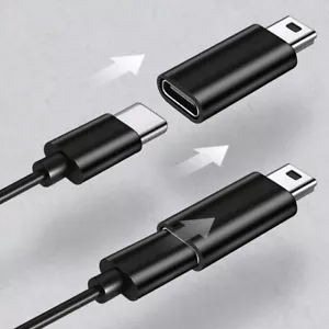 USB C to Mini USB 2.0 Adapter Type C Female to Mini USB Male Converts adapter - Picture 1 of 12