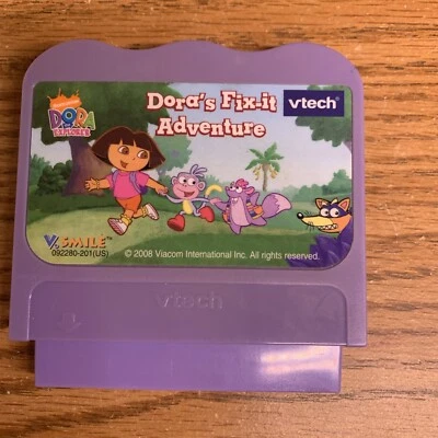 Dora the Explorer: Dora's Fix-it Adventure Vtech 2008 Game CARTRIDGE ONLY  - Image 1 of 2