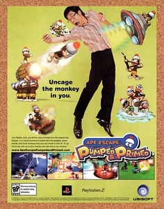 Pubblicità Ape Escape Pumped & Primed PS2 originale 2003 vintage - promo videogioco - Foto 1 di 2