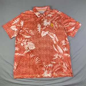 Camisa de seda Tommy Bahama USC Trojans para hombre roja floral campamento hawaiano talla XL - Imagen 1 de 10