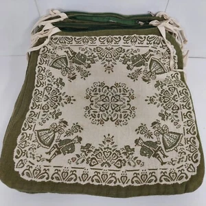 Set/6 Gobelin Sitzkissenbezüge Deutsch Bayerischer Stil Grün Passend für 16,5 x 16" - Bild 1 von 14