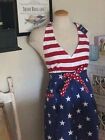 4th of July Patriotic American Flag Full Length Woman's Apron NEW!