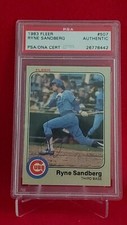 Ryne "Ryno" Sandberg Signed 1983 Rookie Card (#507). Mint cond, auth by PSA/DNA.