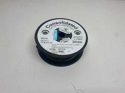 Cable y cable electrónico consolidado 822-54-B 10071569 verde/amarillo 500 pies Foto 1 de 3