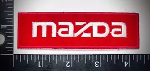Mazda Racing Motorsport Red Tag Sport iron-on or Sew-on Embroidered Patch - Picture 1 of 1