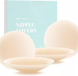 Silicone Nipple Pads Reusable Self Adhesive Breast Bra Circle Cover 2 Pairs - Picture 1 of 4