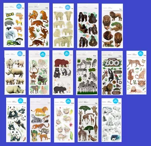 Recollections ZOO & SAFARI Stickers ZEBRA MONKEY ELEPHANT RHINO BEAR TIGER LION - Picture 1 of 17