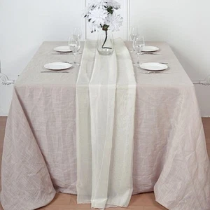 20 pcs 72" Premium Chiffon Extra Long Wedding Table Top Runners Home Decorations - Picture 1 of 242