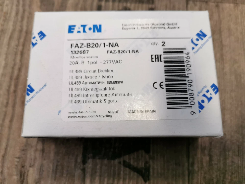 EATON FAZ-B20/1-NA Schutzschalter 1 Packung = 2Stück - Bild 1 von 1