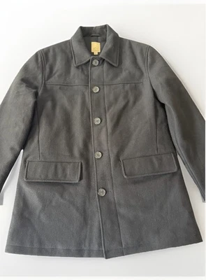 Abrigo de lana Joseph Abboud para hombre - talla pequeña - negro - excelente estado Foto 1 de 4