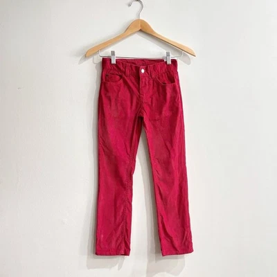Pantalones de Pana Jacadi Paris Niñas Talla 8 Rojo Diseñador Francés Calce Clásico Foto 1 de 4