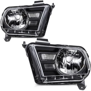 Left + Right Headlights Assembly Pair For Ford Mustang 2010 2011 2012 2013 2014 - Picture 1 of 7