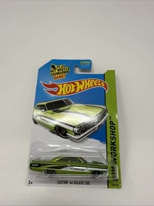 Hot Wheels HW Workshop (2013) Green Custom '64 Galaxie 500 Car 250/250 - Picture 1 of 3