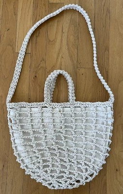 MADEWELL NWT Womens Crocheted Shoulder Bag Antique Cream AH772 - Image 1 of 4