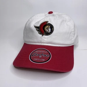 Ottawa Senators Hat Cap Strap Back Mens White Red NHL Hockey Dad Hat Embroidered - Picture 1 of 8