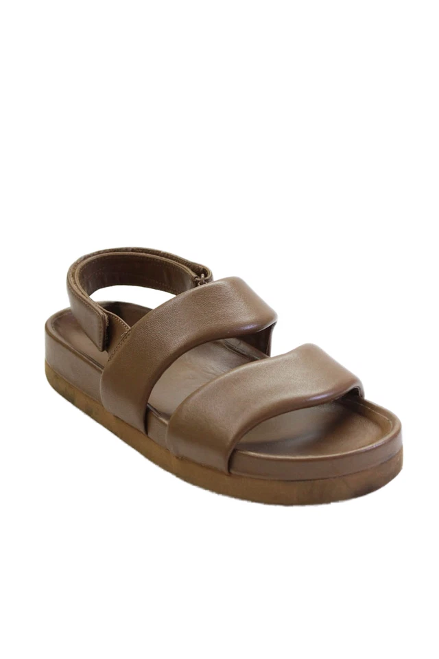 Sandalias Vince para mujer de cuero acolchadas marrón talla 8 medianas Foto 1 de 4