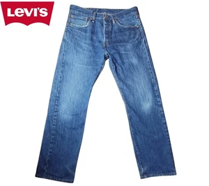 Genuine Levi's 501 Men's Blue Jeans Size W31 L30 Straight 100% Cotton Demin - Picture 1 of 13
