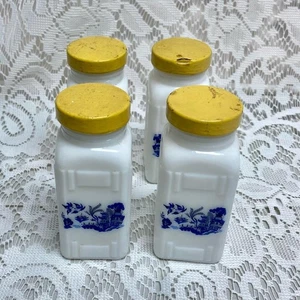 Vintage, 4-teiliges Blue Willow Milchglas Shaker Set - Bild 1 von 6