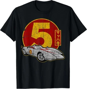 T-Shirt Vintage Racers Car Racing Retro Mach Classic Five Auto Sportiva Unisex - Foto 1 di 2