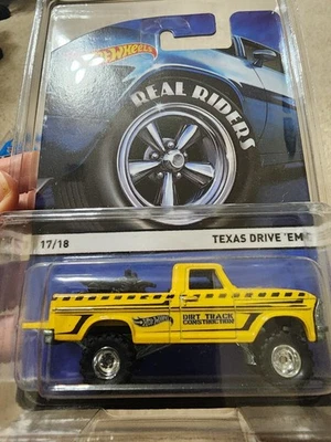 🔥 Camioneta pickup Ford Hot Wheels Real Riders Texas Drive 'Em amarilla 2014 👀 Foto 1 de 3