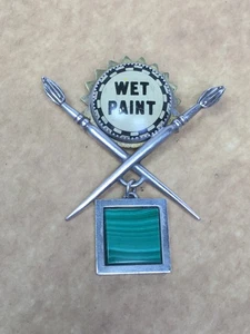 Vintage 1995 Roberta & David Williamson Sterlingsilber Nasslack Brosche  - Bild 1 von 7