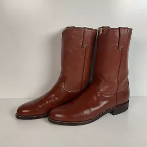 Botas de Vaquera Justin Brown Vintage Años 70 8.5 B Hechas en EE. UU. Piel de becerro - Imagen 1 de 17