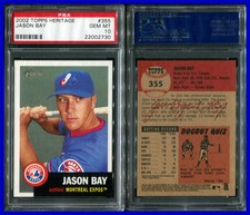PSA 10 2002 Topps Heritage #355 Jason Bay RC Montreal Expos POP11