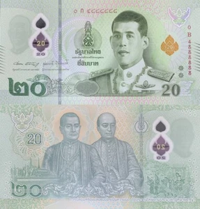 Tailandia 20 Baht 2022 P 142(1-1) Polímero UNC Casi Sólido 4888888 - Imagen 1 de 1