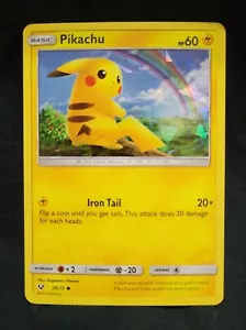 PIKACHU 28/73 Shining Legends RARE Cracked Ice Holo Pokemon Card NM - Picture 1 of 2