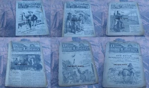 6 ISSUES BEADLES DIME LIBRARY PIRATE WESTERN HOODED DIME NOVEL LESS THAN $15 ECH - Picture 1 of 8