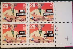Scott #2723 Hank Williams Plate Block of 4 Stamps - MNH - Picture 1 of 2