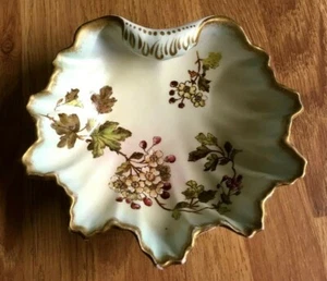 Antike Wiltshaw & Robinson 'Royal May' errötete Schale handbemalt. Um 1890 - Bild 1 von 6