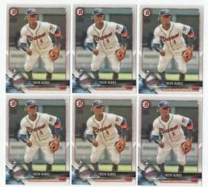 Ozzie Albies 2018 Bowman RC #62 w/top loader rigid sleeve (one card) - Picture 1 of 2