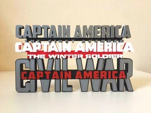 Captain America The First Avenger Winter Solider Civil War Logo Display Stand MC - Picture 1 of 10