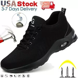 Scarpe Antinfortunistiche Uomo Punta Acciaio Stivali da Lavoro Traspiranti Morbide Antiscivolo Sneakers Taglia13 - Foto 1 di 26