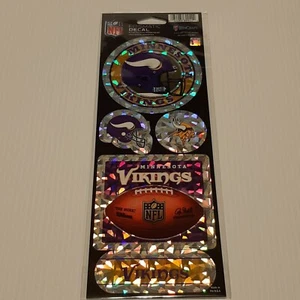 MINNESOTA VIKINGS NFL Auto 5-pc Sticker Window Prismatica Decal Sheet - Picture 1 of 6
