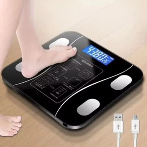 BILANCIA IMPEDENZIOMETRICA PESAPERSONE BLUETOOTH RICARICABILE CALCOLA BODY FAT - Foto 1 di 9