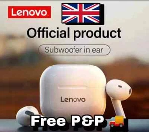 Lenovo LP40 TWS Earphones Bluetooth 5.0 Air Pods Wireless Headphones | FREE P& P - Picture 1 of 5