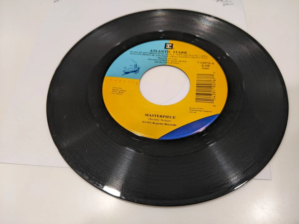 Atlantic Starr "Masterpiece / Bring It Back Home Again" Vinyl 7" Single (EX+) - Image 1 of 1