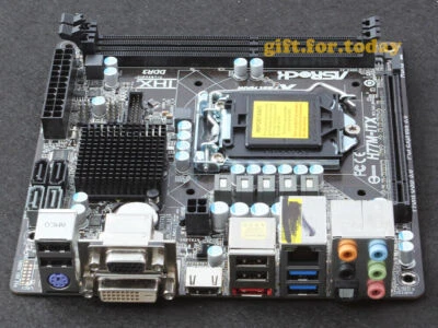 Original ASRock H77M-ITX Intel H77 Mainboard LGA 1155 DDR3 DVI HDMI Mini-ITX - Bild 1 von 4