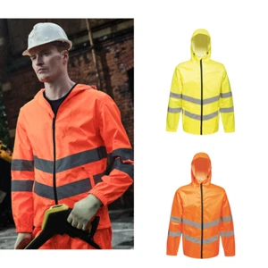 Chaqueta de visitante Regatta High Visibility Pro Pack TRW497 - Abrigo con capucha impermeable/viento - Imagen 1 de 14