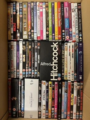 Genuine XXL size BOX of 170+ DVDs Wholesale Bundle Joblot Car-boot Market Mixed  - Image 1 of 4