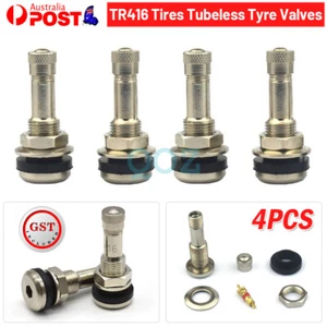 4pcs TR 416 Chrome Metal Tubeless Bolt In Valve Stem Tires Tubeless Tyre Valves - Picture 1 of 9
