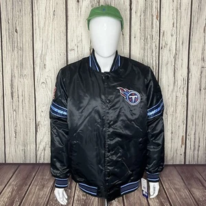 Tennessee Titans Starter Jacket Satin snap jacket new with tags size Large - Picture 1 of 6